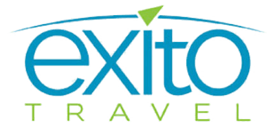 Exito travel logo to book flights worldwide