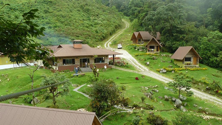 The small, rustic, but charming Boquete Tree Trek Mountain Resort in Panama's Chiriqui Highlands.