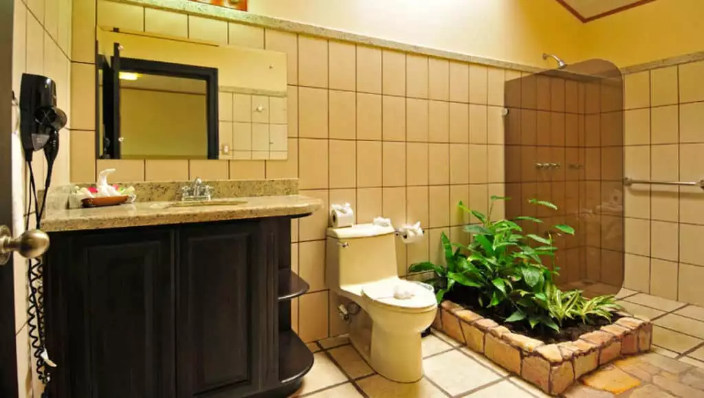 Junior Suite Bathroom at Arenal Manoa Lodge