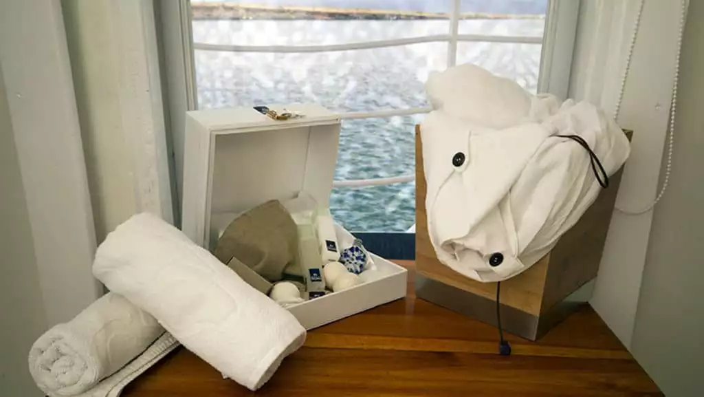 Amenities special to the Legend Balcony Suite aboard Galapagos Legend