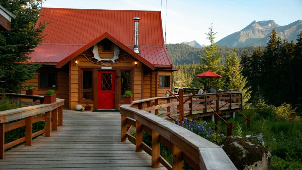Tutka Bay Lodge, an Alaskan wilderness lodge, sits at the entrance to a rugged seven-mile fjord at the southern end of Kachemak Bay near Homer, Alaska.