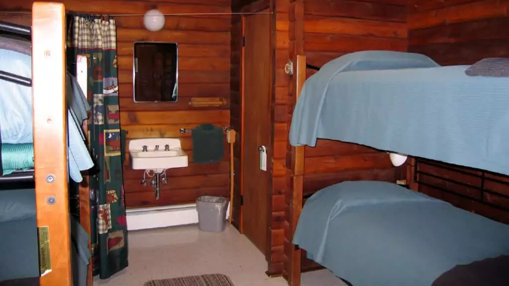 All cabins have 2 sets of bunk beds at Brooks Lodge. Photo by: Melissa Ackerman