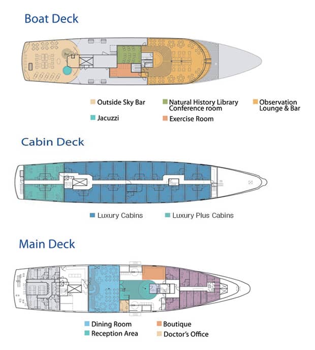 la pinta small ship deck plan with multiple levels