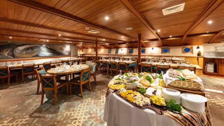 The beautiful Lonesome George Restaurant serving up delicious meals during your trip to the Galapagos aboard the Legend