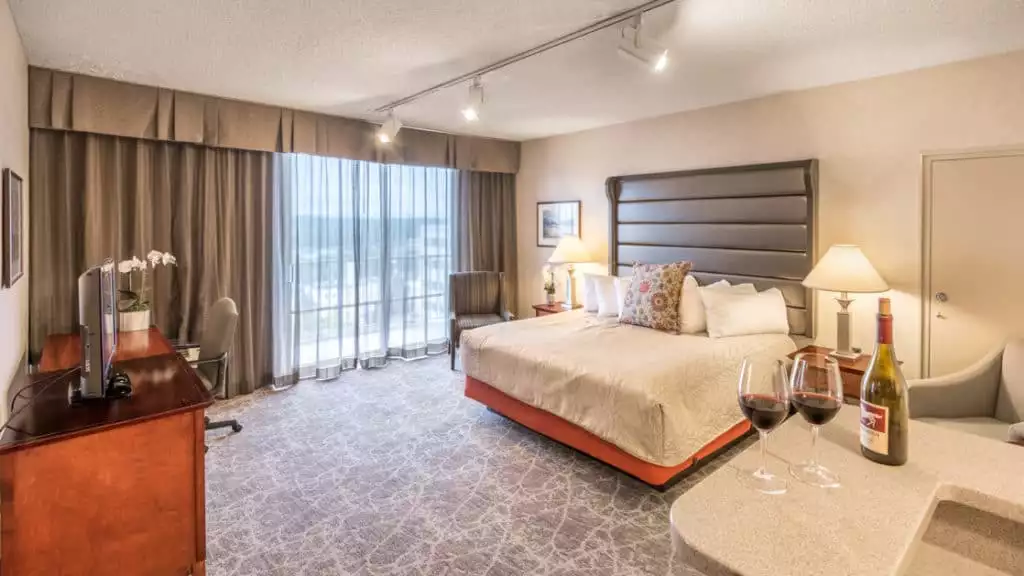 Suite with king bed at Westmark Anchorage. Photo by: Derek Reeves

