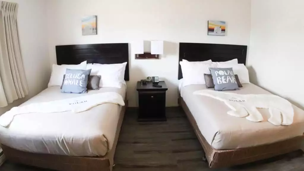 Double beds at Polar Inn