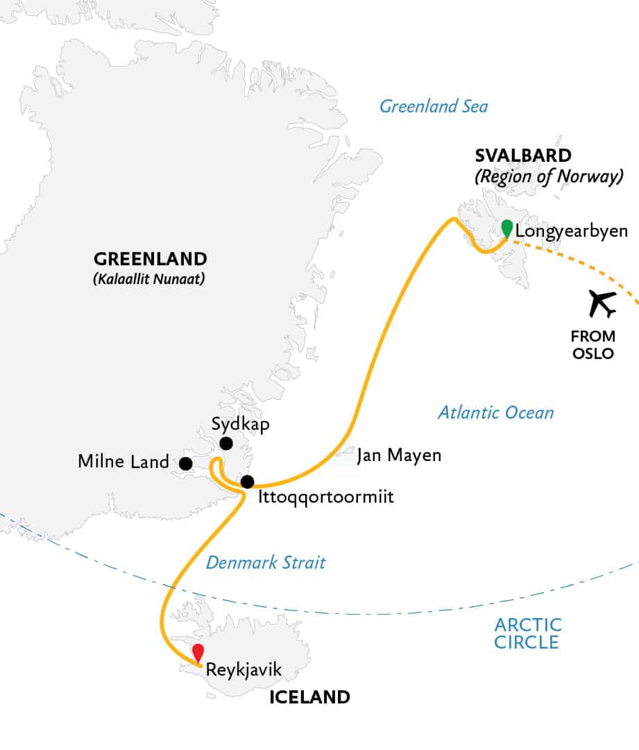 svalbard greenland iceland cruise