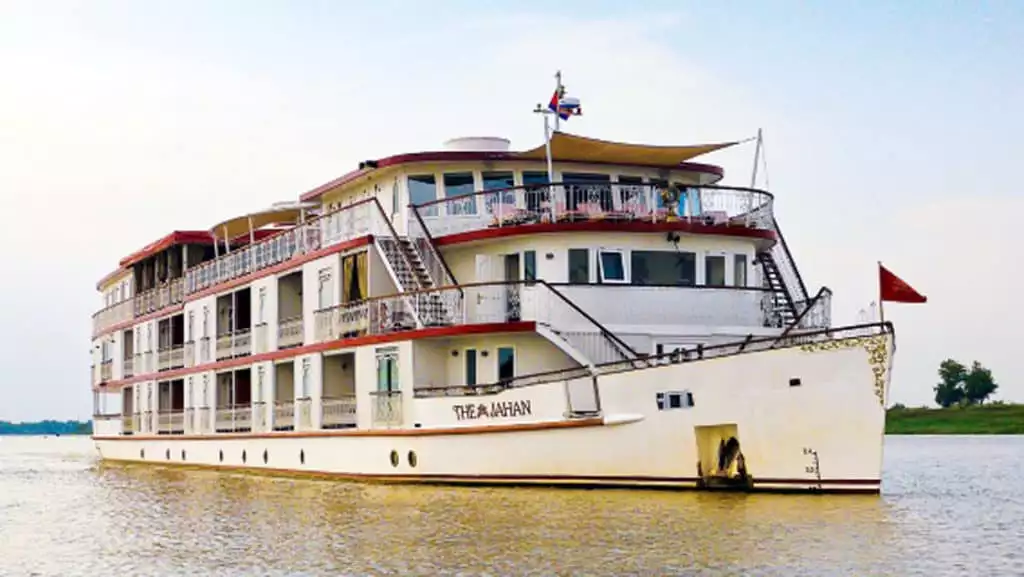 Built in 2011, the Jahan is the finest ship on the Mekong River.