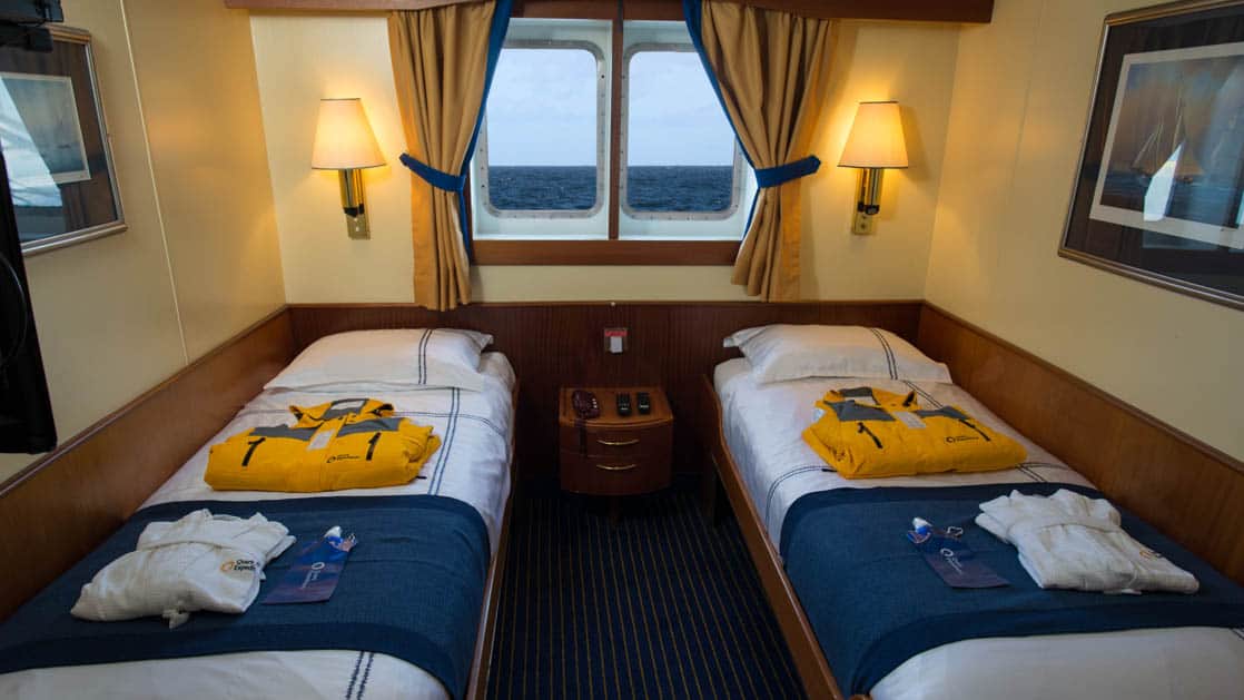 Main Deck Twin Window cabin aboard Ocean Adventurer