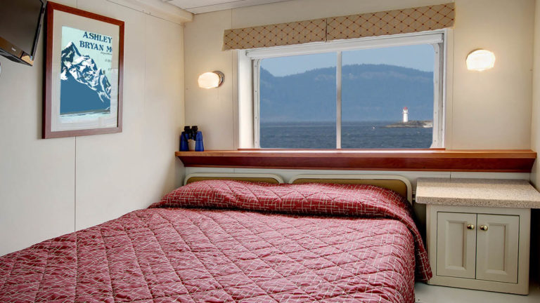 Navigator cabin with queen bed aboard Wilderness Adventurer