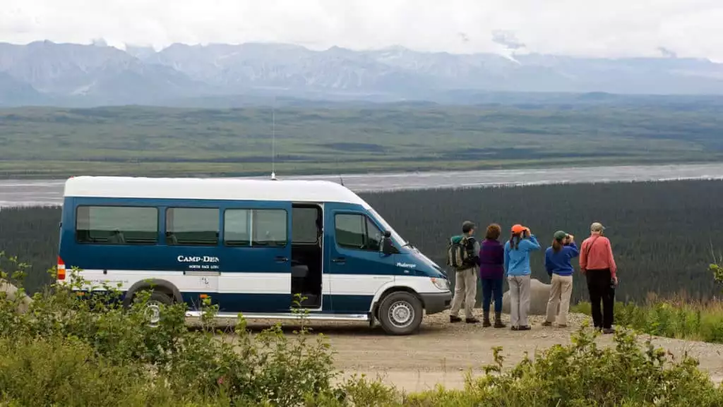 A scenic drive through the park leads to Camp Denali. Photo courtesy Camp Denali

