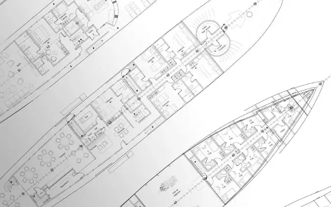 Blueprint of the new Galapagos ship, Conservation.