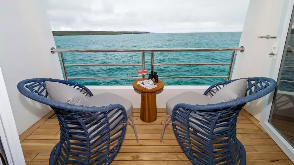 Suite private balcony aboard Cormorant II