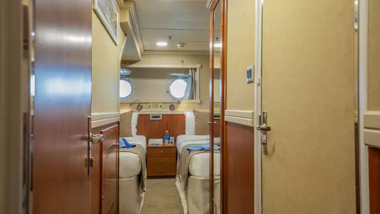 Category C cabin with twin beds aboard Galileo