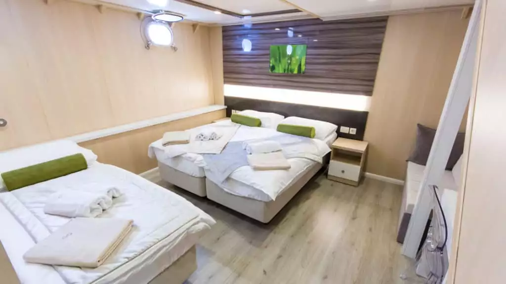 Lower Deck cabin with triple accommodation aboard Infinity