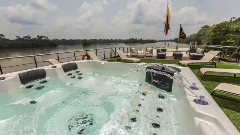 Manatee Amazon Explorer hot tub on the Observation Deck.