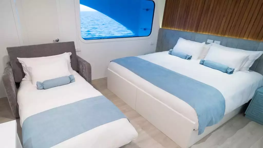 Stateroom with sofa bed aboard Ocean Spray