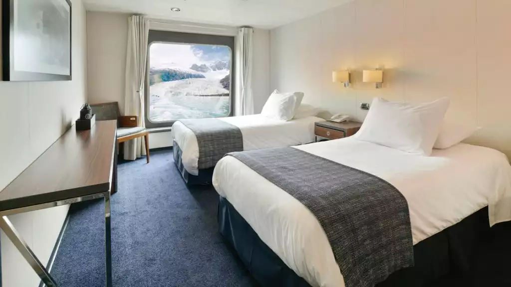 Category AA cabin with twin beds aboard Stella Australis 