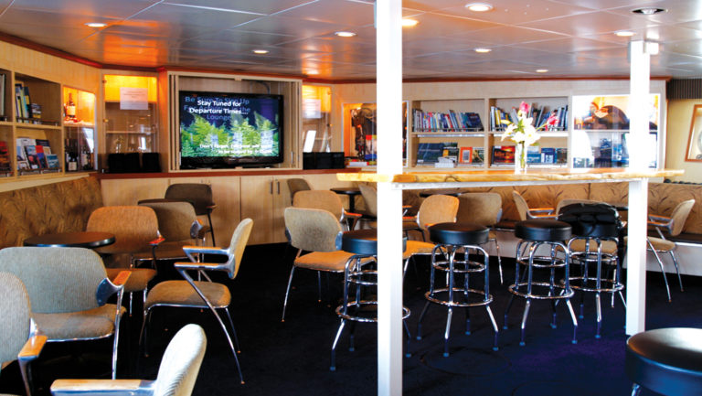 Lounge area aboard Wilderness Discoverer.