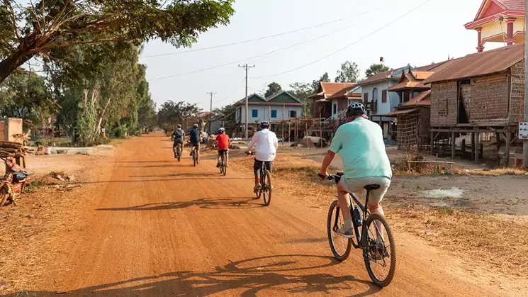 Take a bike excursion while with the Aqua Mekong Cruise and explore the beautiful rural villages in Southeast Asia