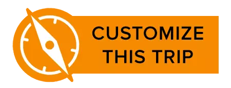 orange button with compass icon text reads: Customize this trip