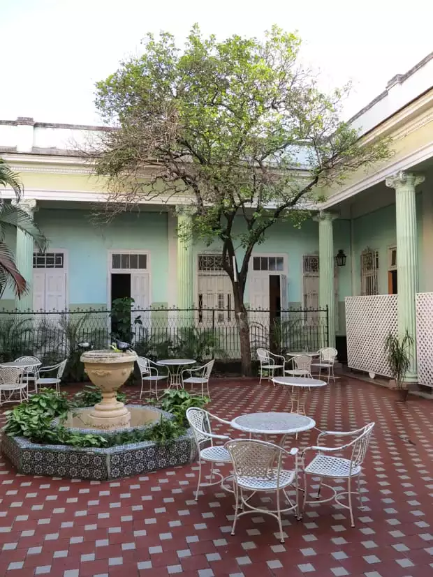 A courtyard in cienfuegos. 