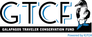 Galapagos Traveler Conservation Fund logo with acronym and image of blue-footed booby