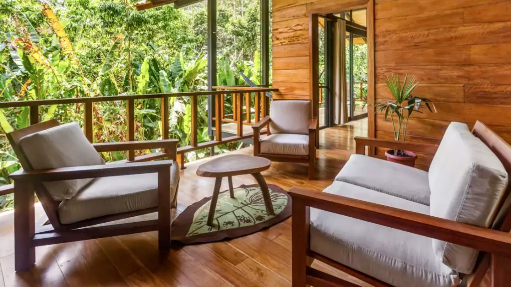 Suite Living Room at Sacha Jungle Lodge