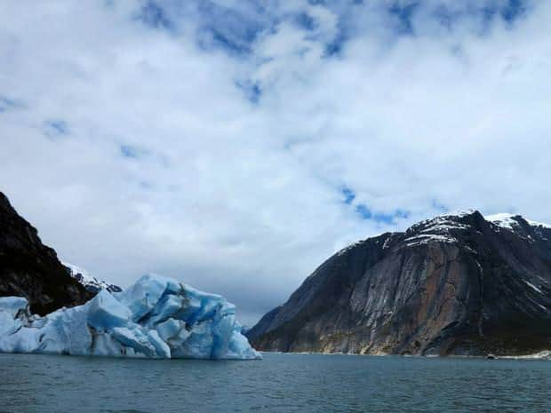 Endicott Arm iceberg seen from a small ship cruise in Alaska. 