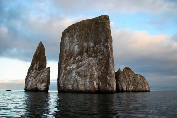 Scenic rocks viewed from a Galapagos small ship cruise.