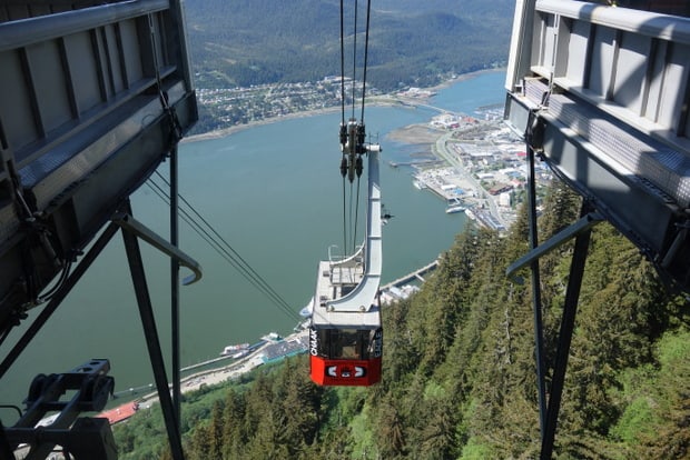 View of the Gastineau Channel from the top of Mt. Robert