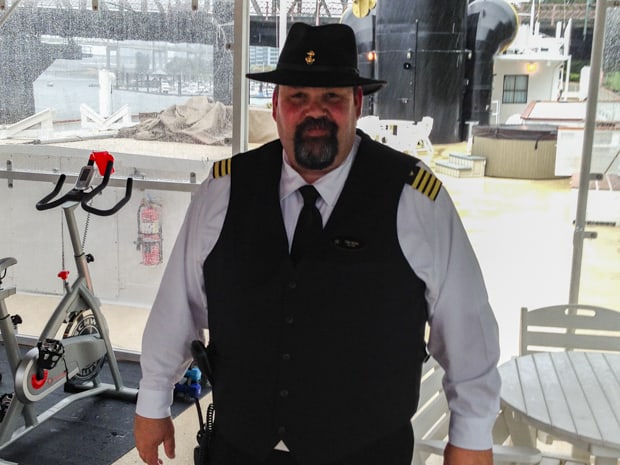 Captain Tim Voss aboard S.S. Legacy small ship cruise in Alaska. 