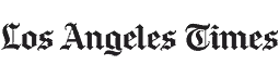Official logo for the Los Angeles Times spelled in black writing