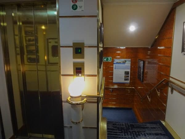 Elevator aboard hebridean sky polar expedition ship  