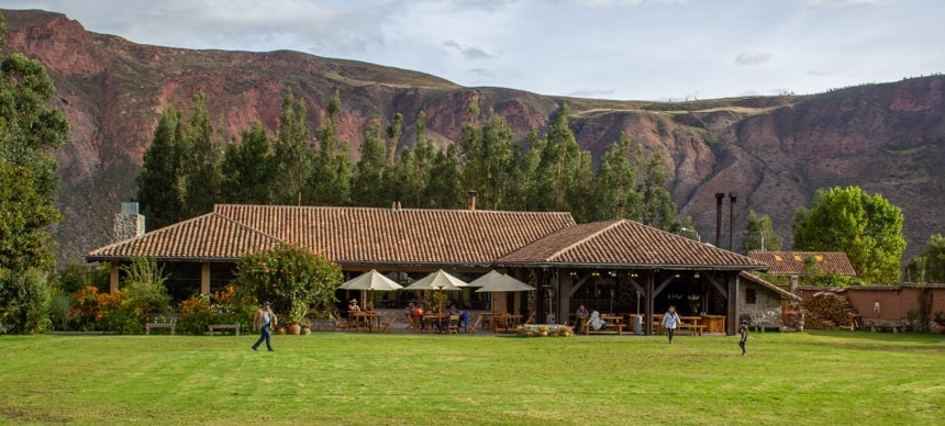 Peru lodge Sol y Luna sits in front of the moutnains of the Sacred Valley