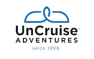 UnCruise Adventures logo of a whale tale.