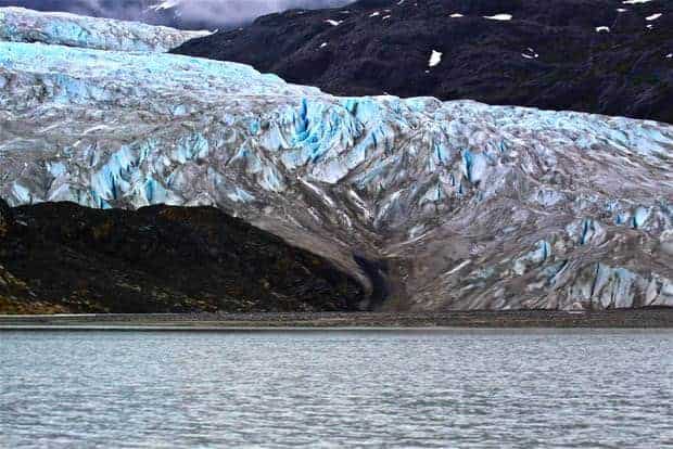 The Sea Wolf getting up close to a glacier in Alaska. 