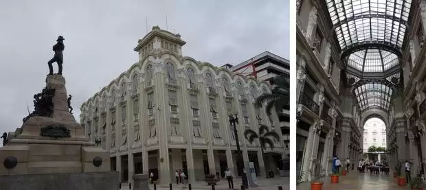 The Palacio Municipal and Palacio del Gobierno in Guayaquil, Ecuador.