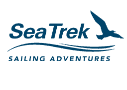 SeaTrek Sailing Adventures logo with bird flying.
