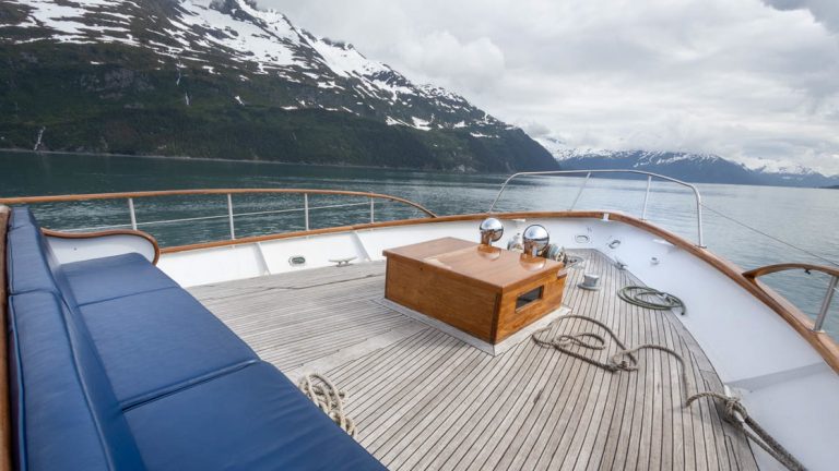 From the couch located on the foredeck you can take in the stunning views of nature on this cruise aboard the Sea Star