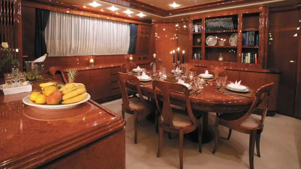 Dining room aboard Monte Carlo