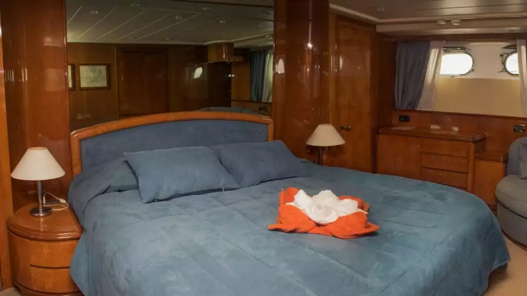 Master cabin aboard Monte Carlo