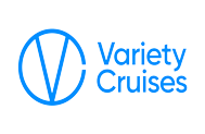 Variety Cruises logo with blue V inside a larger blue C.