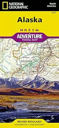 Alaska travel map cover of National Geographic Adventure Map
