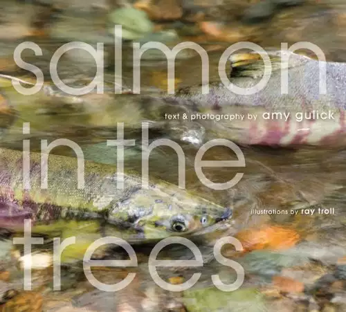 Book cover of Salmon in the Trees: Life in Alaska's Tongass Rain Forest by Ray Troll and Amy Gulick