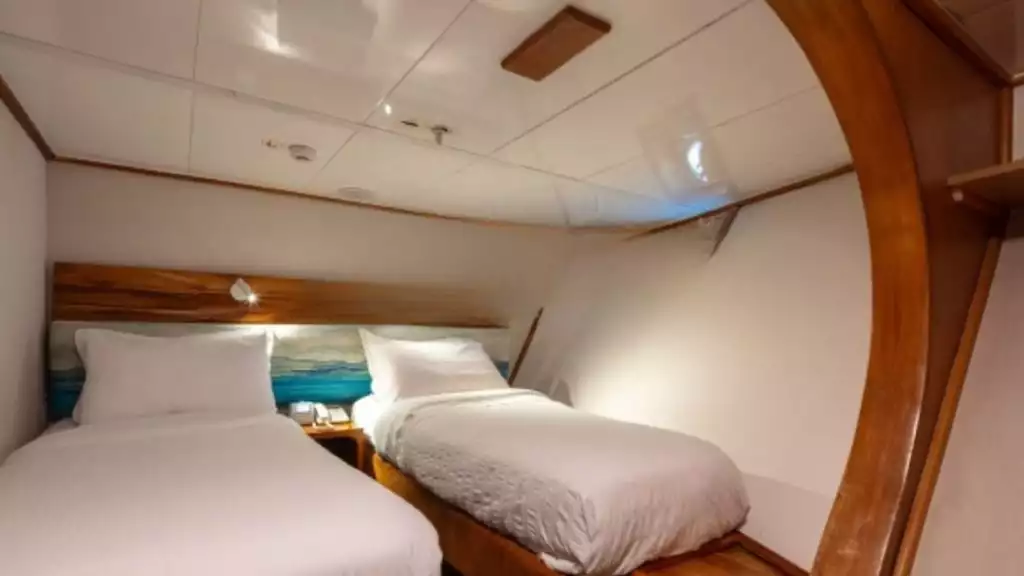 Standard cabin with twin beds aboard Coral I