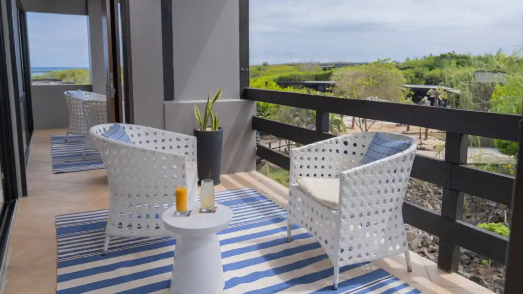 Premium Room balcony at Finch Bay Eco Hotel