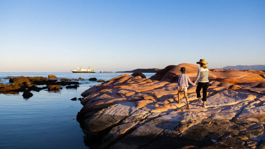Guests enjoy a day of hiking in Puerto Los Gatos, Baja California Sur, Mexico