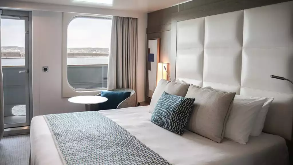 Deluxe Stateroom aboard L'Austral. Photo by: Tamar Sarkissian/Ponant