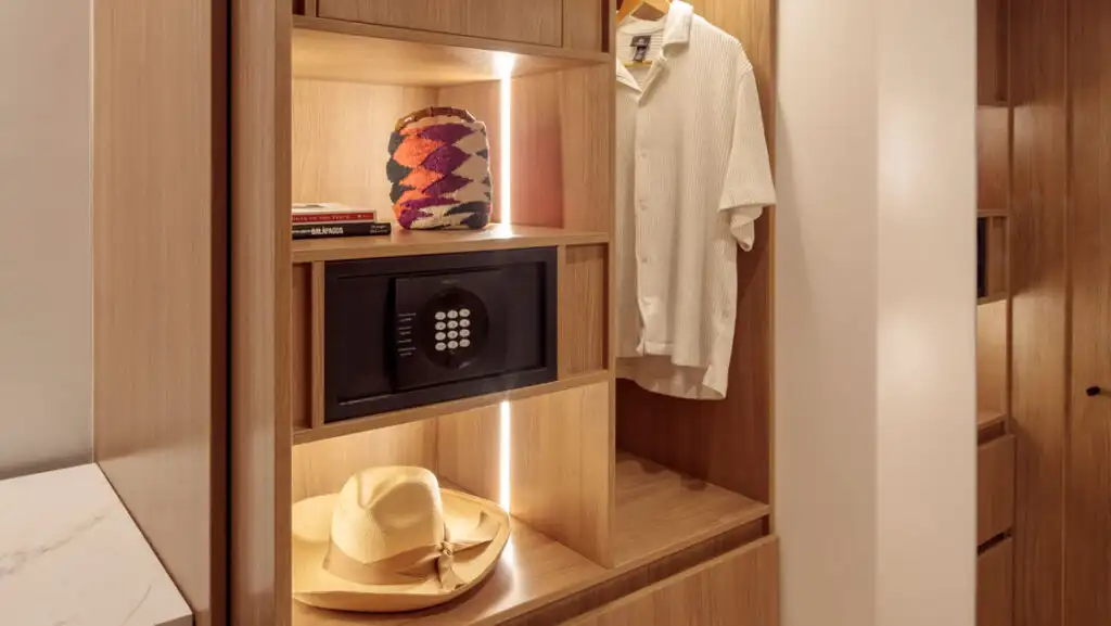 Walk-in closet of Double Suite aboard Hermes